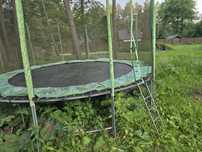 Trampolina 510 cm Aga Sport duża z osłoną i drabinką średnica 5m