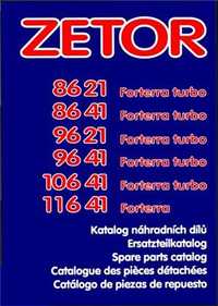 Katalog części ZETOR 8621,8641,9621,9641,10641,11641 FORTERRA TURBO
