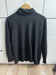100% kaszmir kaszmirowy sweter golf 3XL unisex grafit szary