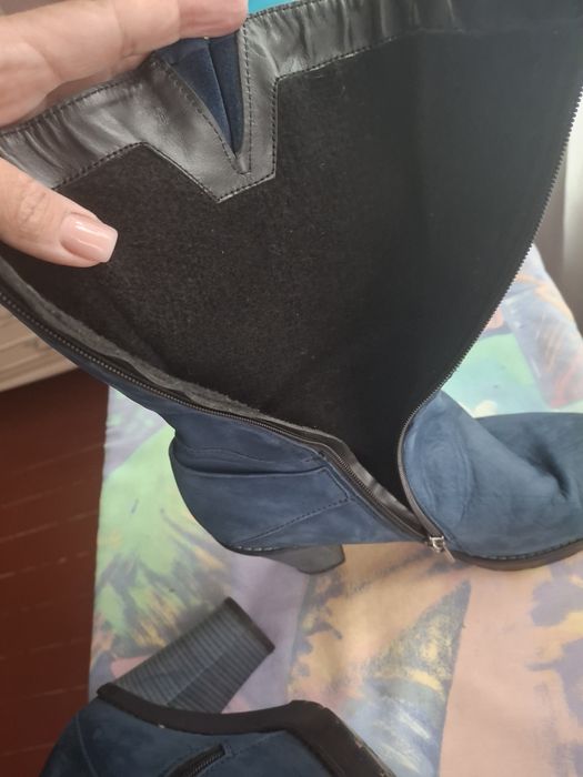 Сапожки замшеві ексклюзив