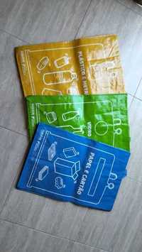 Pack 3 sacos EcoBags para reciclagem, Novos
50 litros