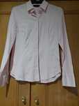 Camisa rosa e branca zara