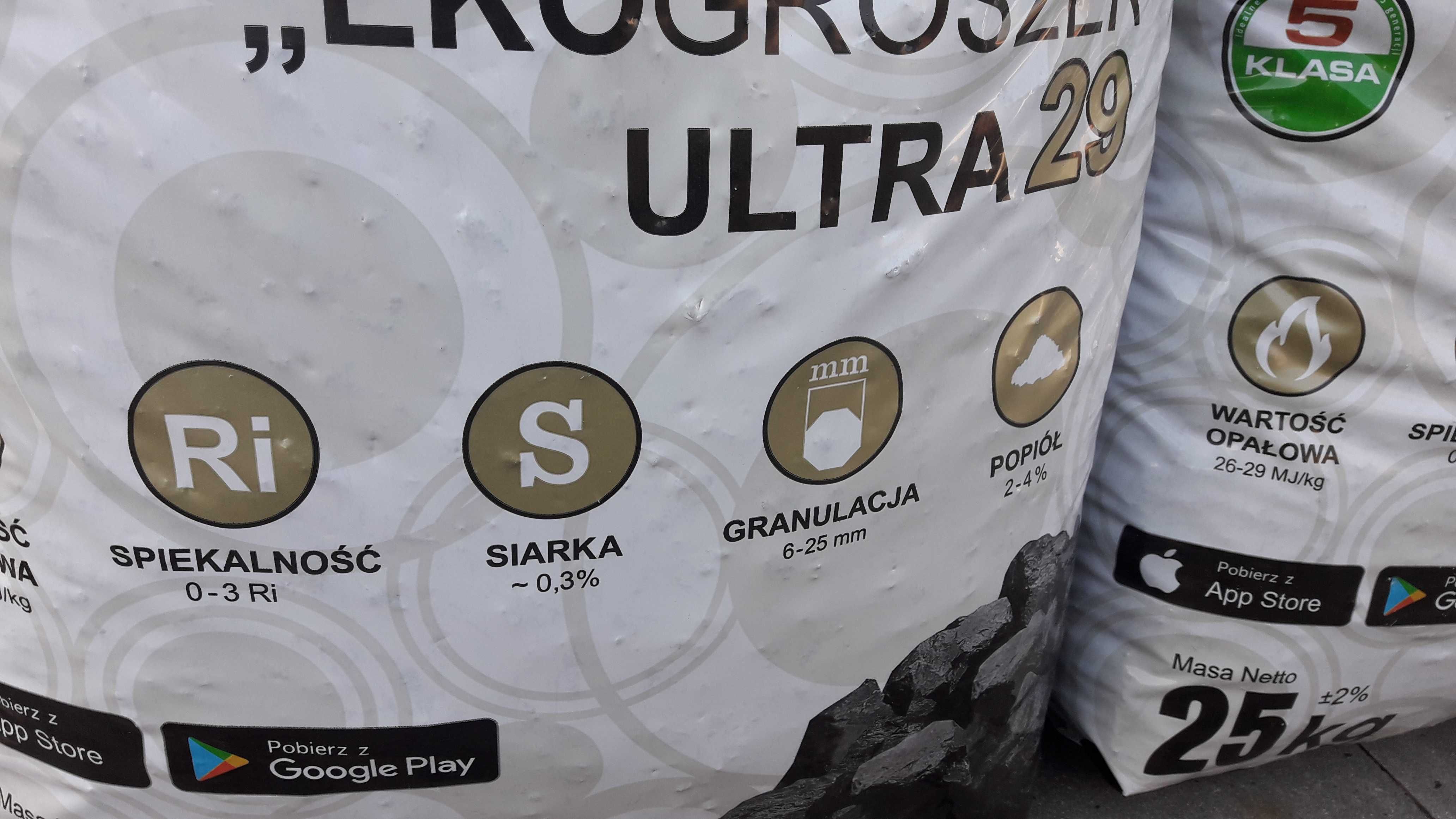 Eko groszek workowany Ogień Ultra 29 Skład opału- dostawa HDS