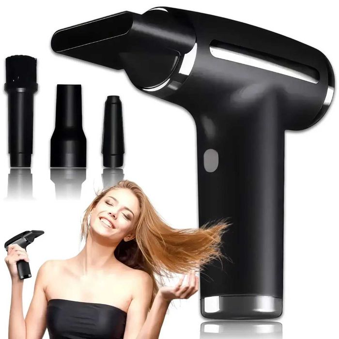 Акумуляторний фен для сушіння та укладки волосся FT01 чорний