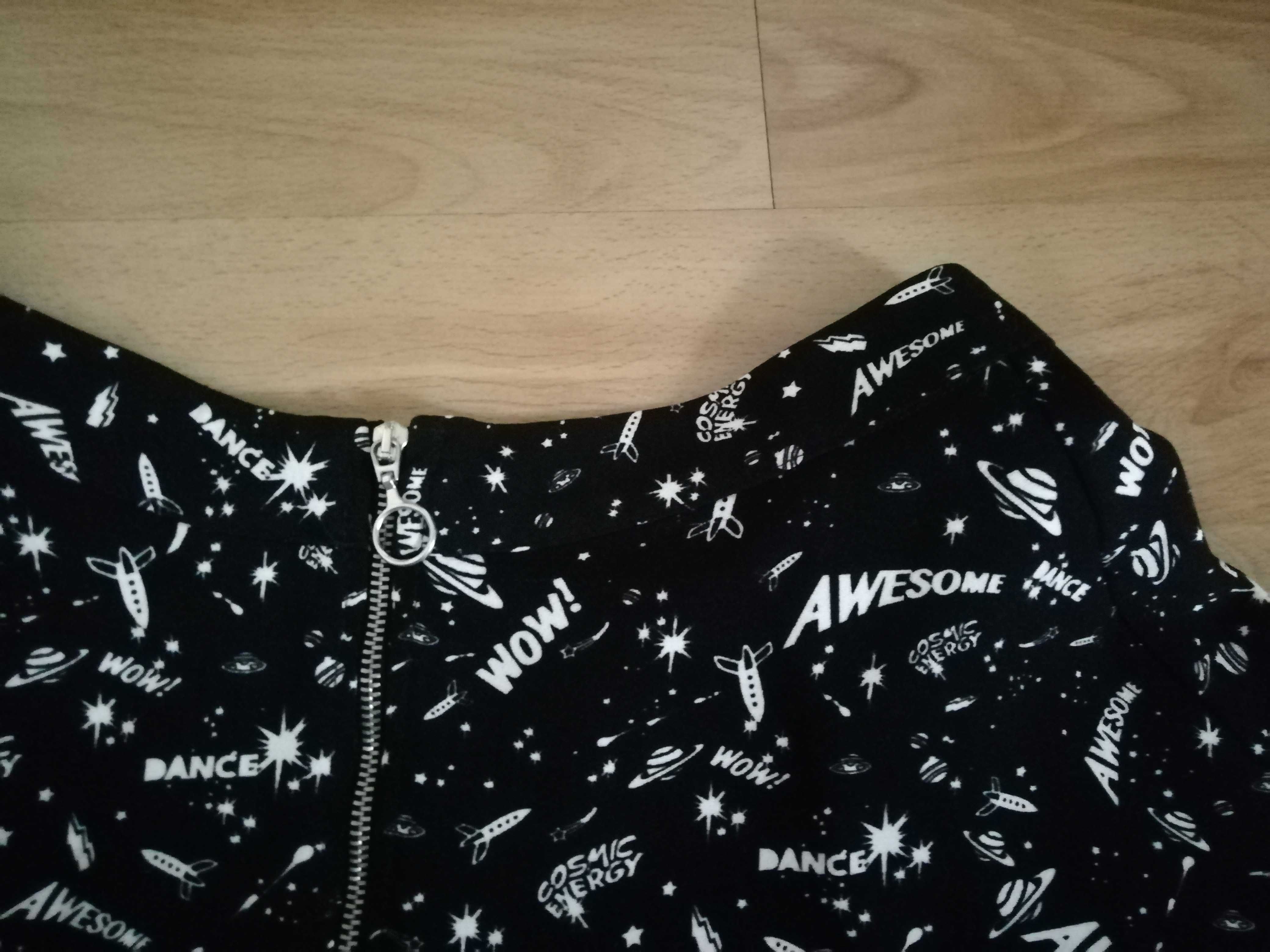 Krótka spódnica bershka - kosmos, space, awesome, rock style