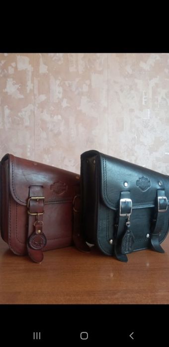 Мото кофр  кожанный