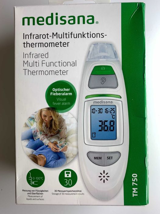 Medisana TM 750 cyfrowy termometr kliniczny 6w1 douszny