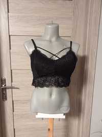 Bralet koronkowy ze strapsami Sinsay