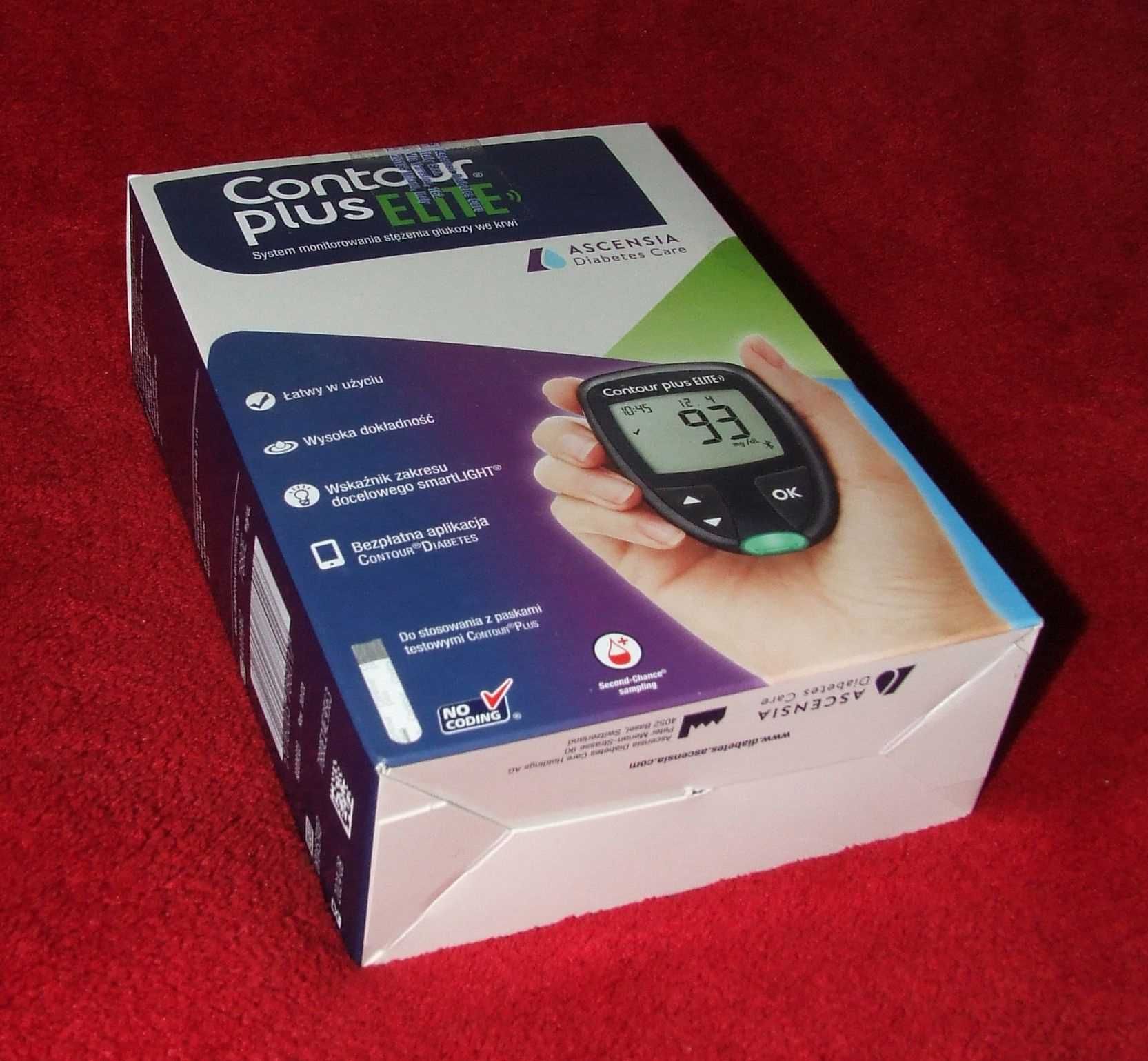 Glukometr Contour Plus Elite  pomiar w jednostkach mg/dl smart apka