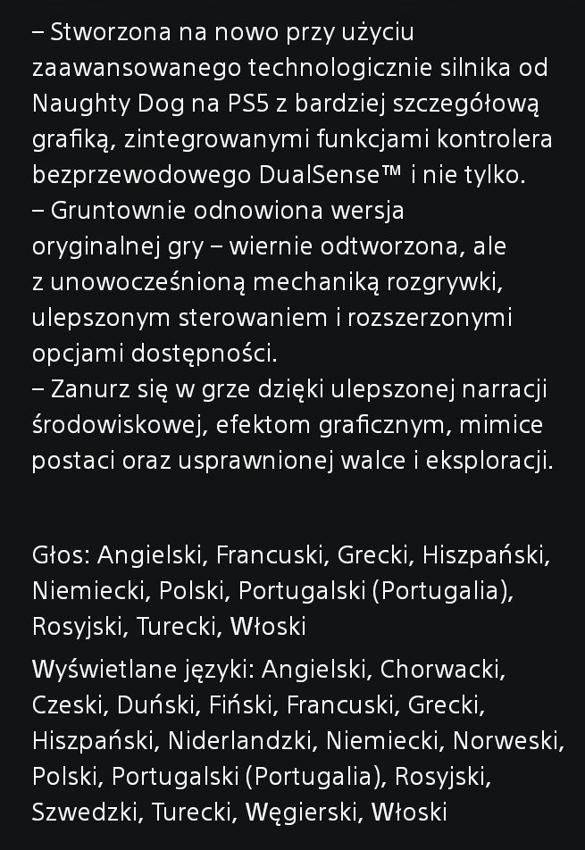 The Last Of Us Part I PL Dubbing po polsku Gra w BDB stanie na PS5