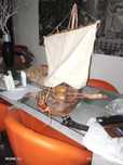 Barco Rebelo em madeira