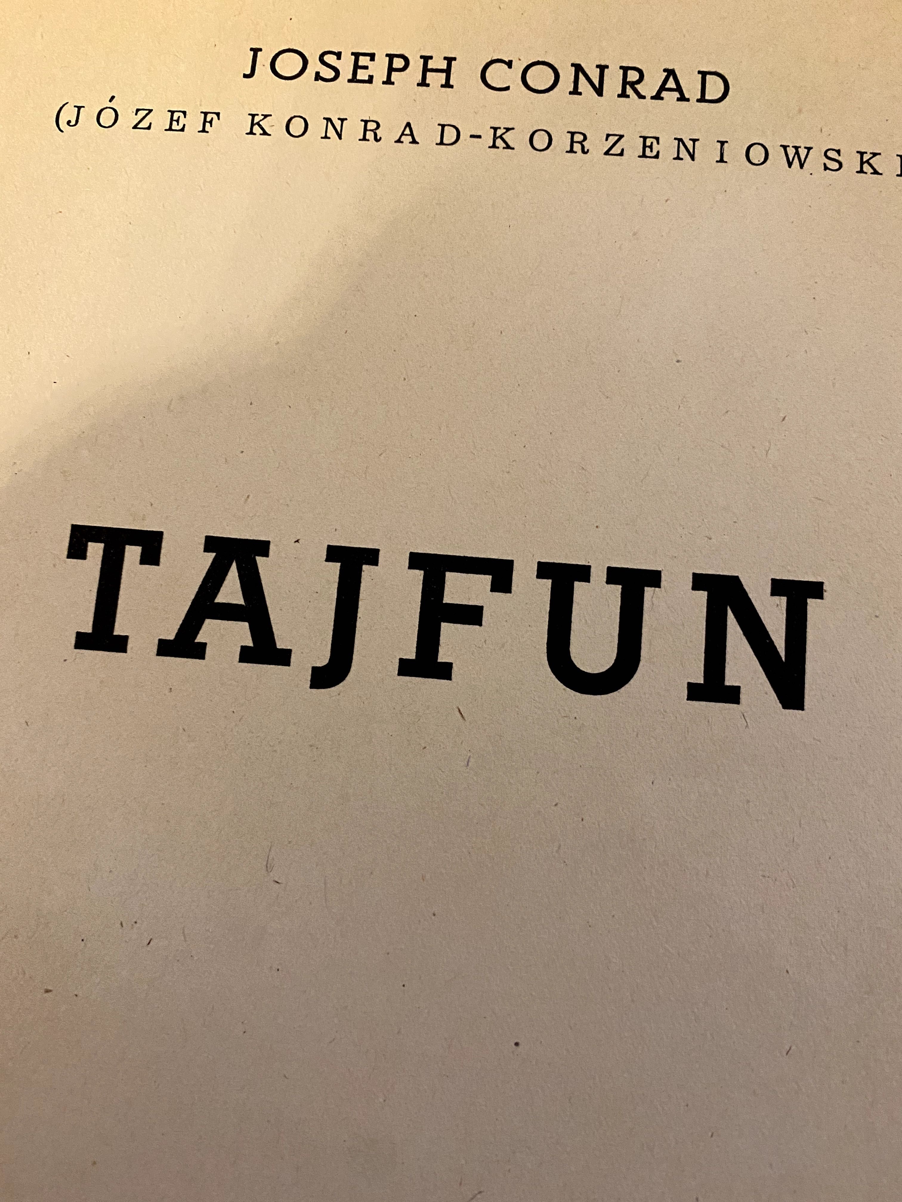 Józef Conrad Korzeniowski Tajfun wyd. 1945