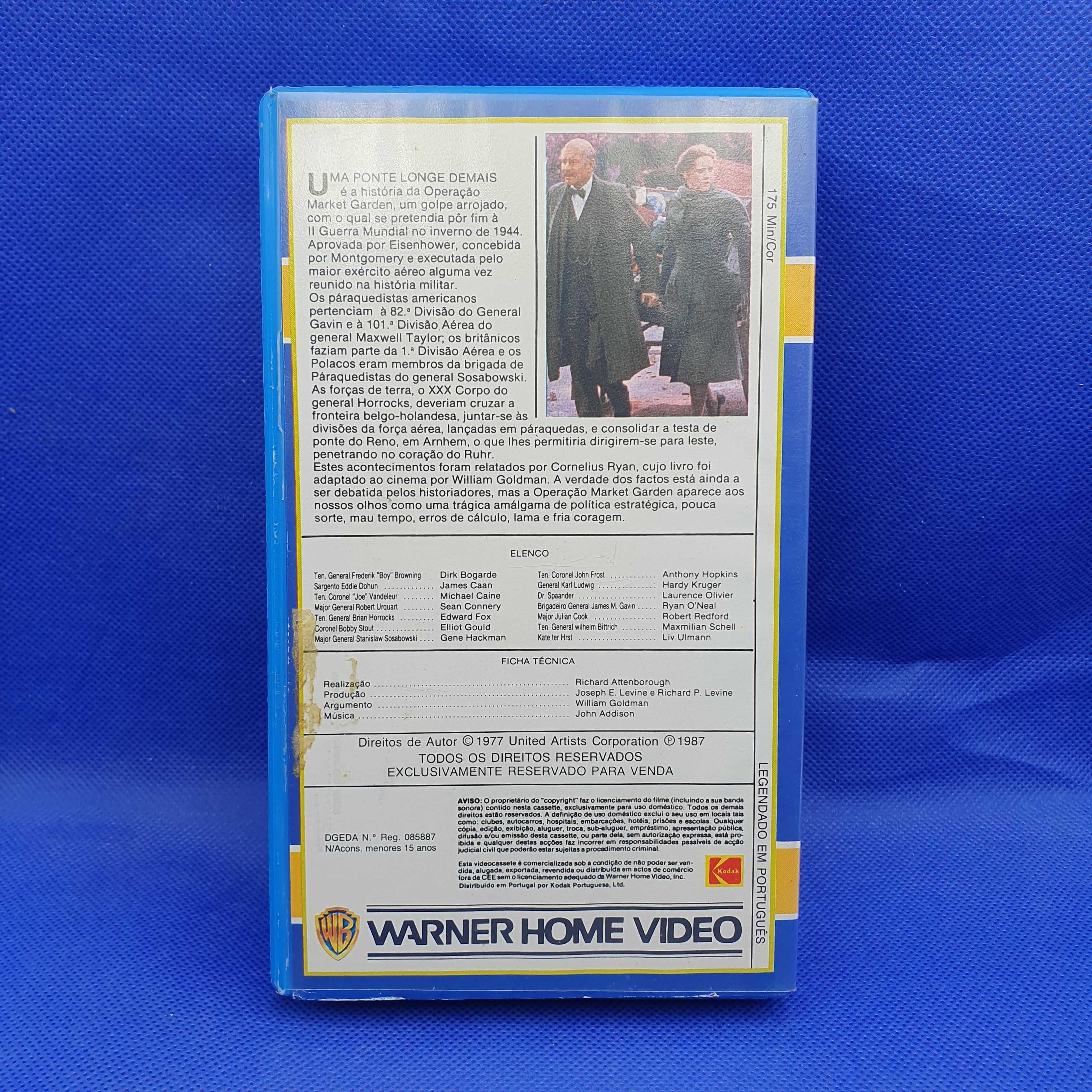 Filmes - Uma Ponte Longe Demais - Sean Connery, M. Caine - VHS - VSO