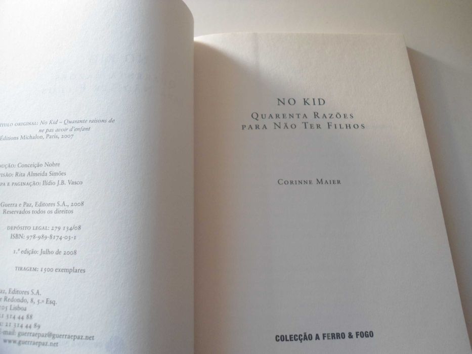 No Kid - 40 razões para não ter filhos por Corinne Maier