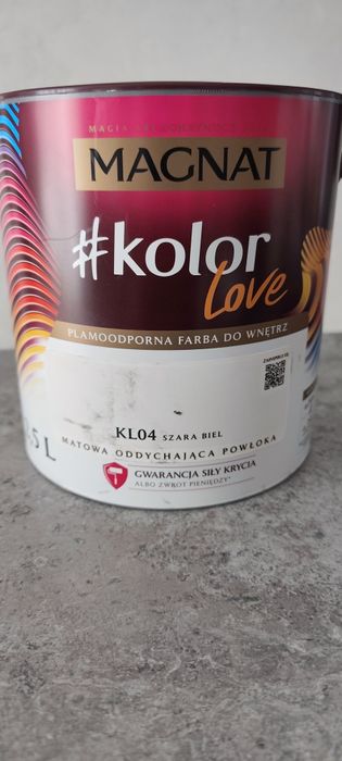 Farba Magnat #kolor Love KL04 SZARA BIEL