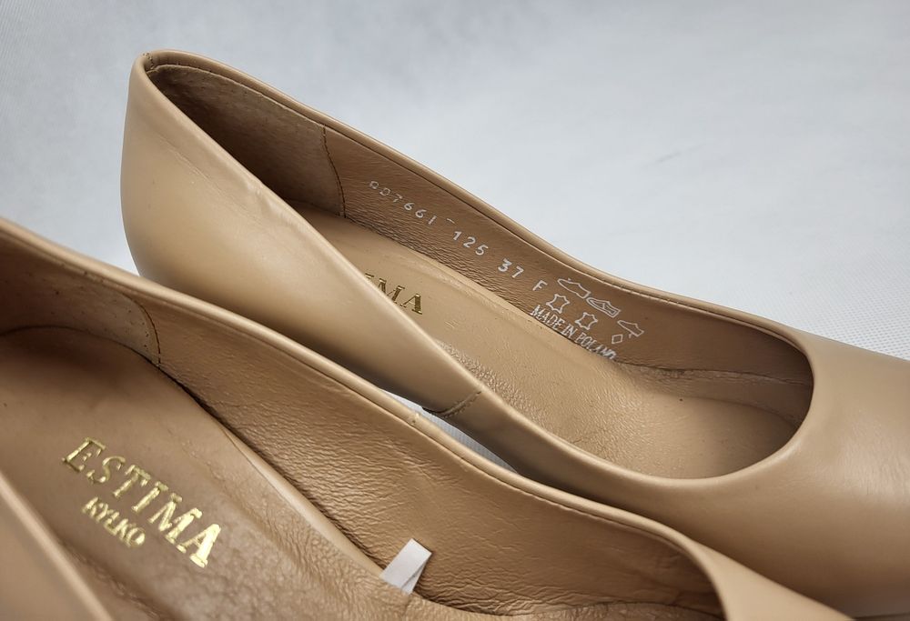 Beżowe czółenka na szpilce Ryłko Estima 37