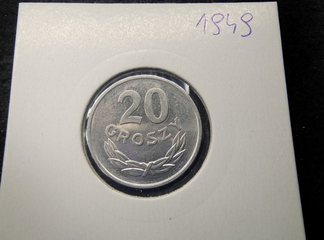 PRL / RP 20 groszy 1949 rok okołomennicza