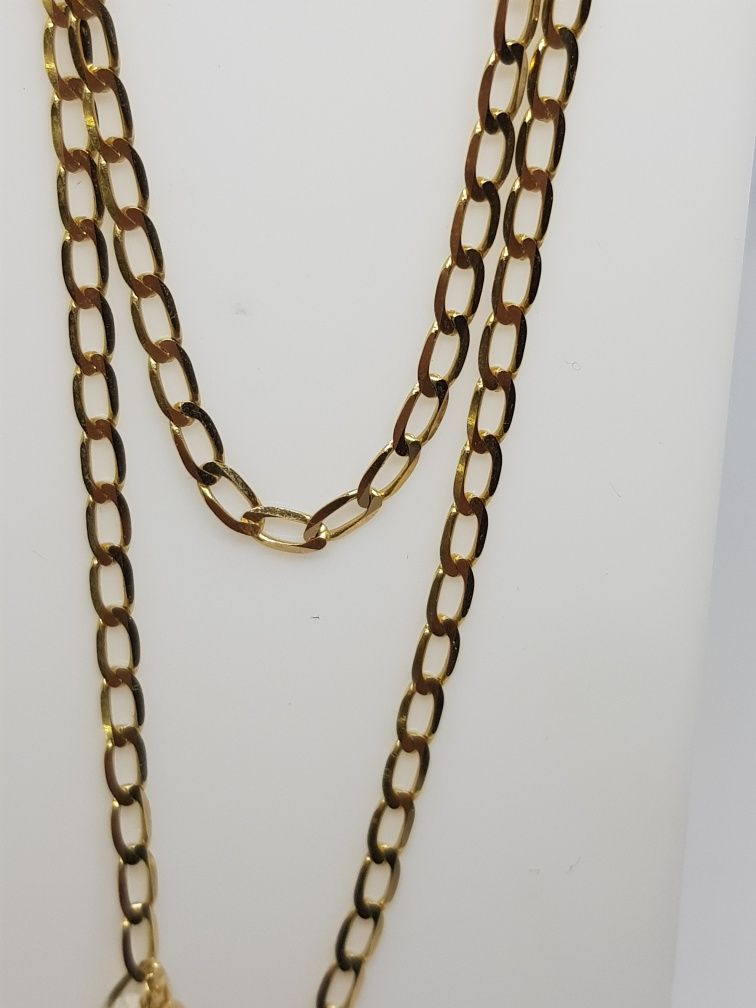 Złoty łańcuszek splot pancerka złoto 585 Długość 50cm