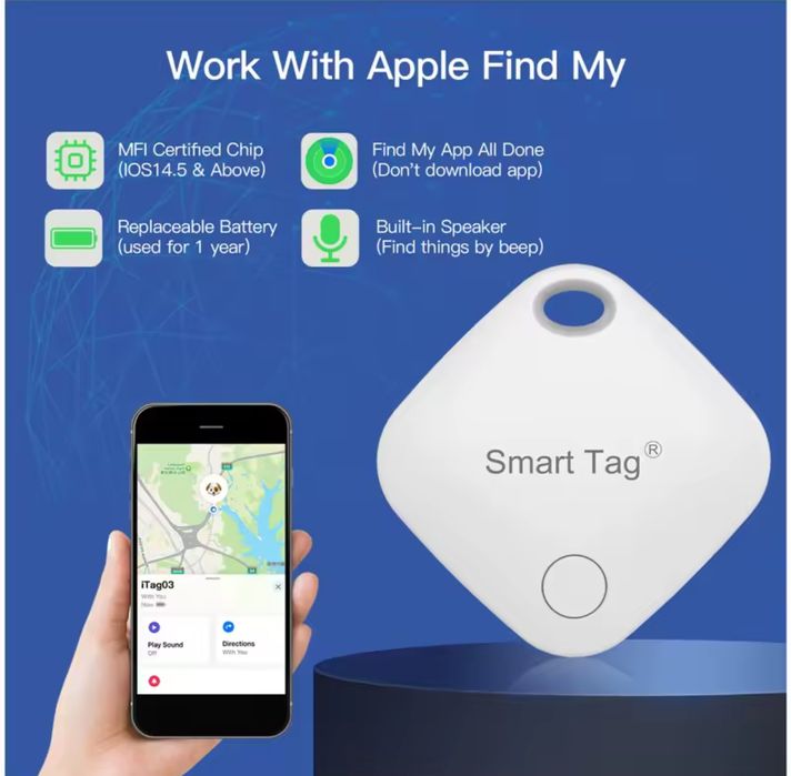 Smart Tag - compatível Apple Find My