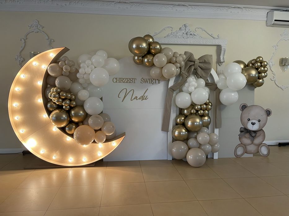 Ścianka balonowa urodziny / chrzest / komunia święta / wesela