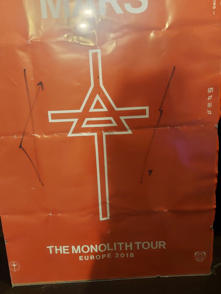 Thirty seconds to mars plakat z autografami