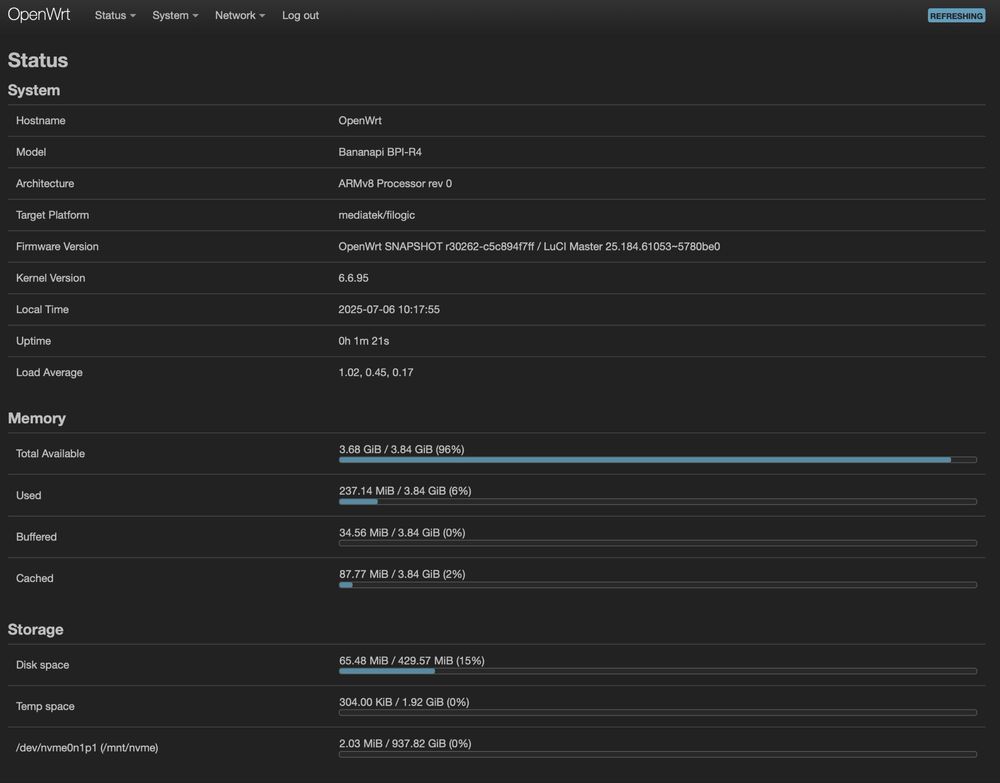 banana bpi-r4 + wifi 7 + 1tb nvme + gpon