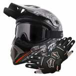 Kask Crossowy Lekki Enduro Quad ATV CROSS + Gogle + Rękawice XS-XL