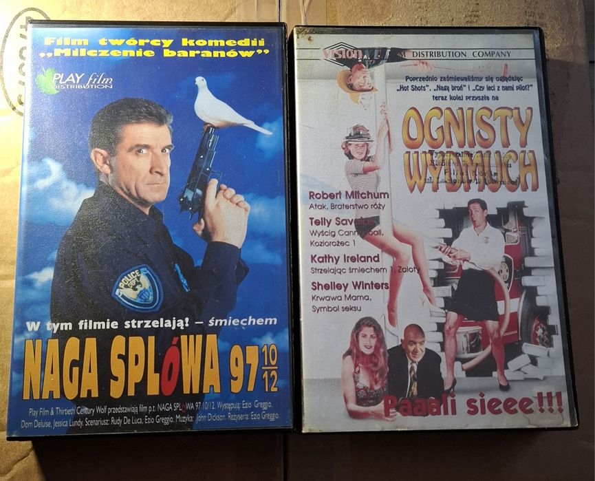 Naga splówa. Ognisty wydmuch. Parodie. Kasety VHS
