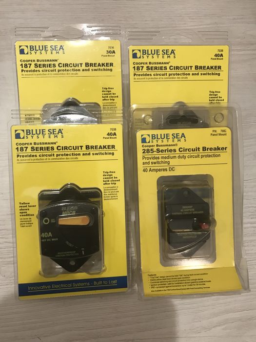 Автоматический выключатель лодочный Blue Sea system 187 30a 40a
