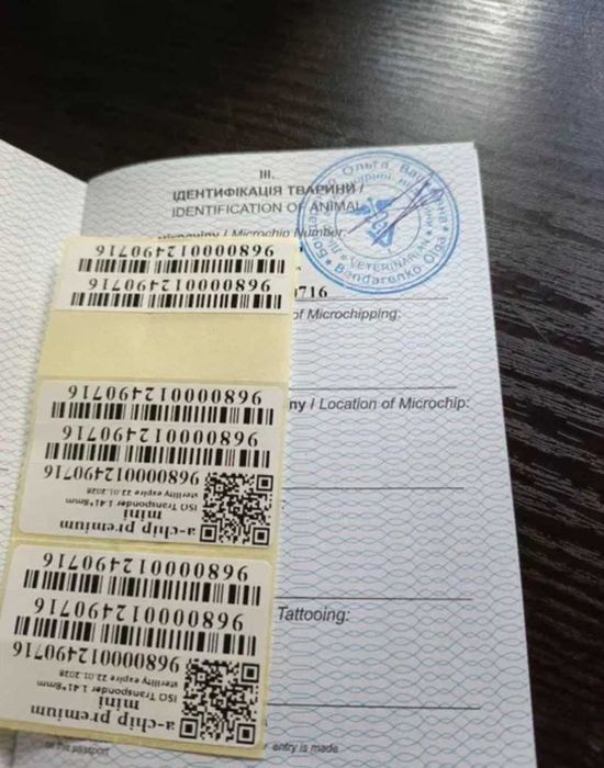 Терміново документи для тварин