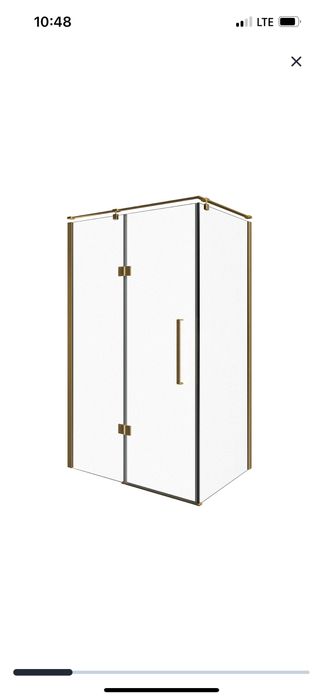 Nowa złota kabina prysznicowa 90x120cm