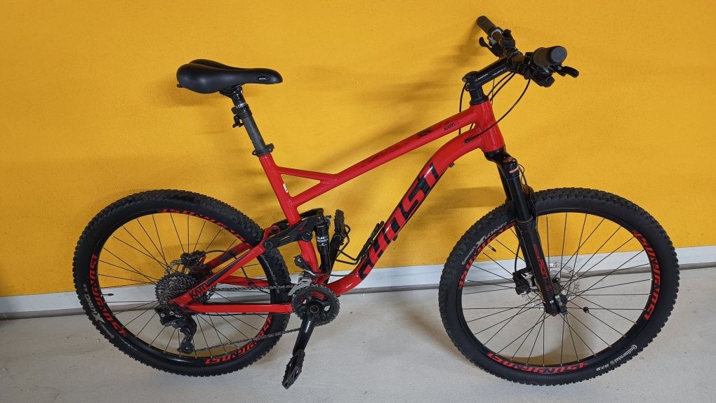 Rower MTB męski full, kola 27,5 Ghost rozmiar L dla 175-190cm, Deore