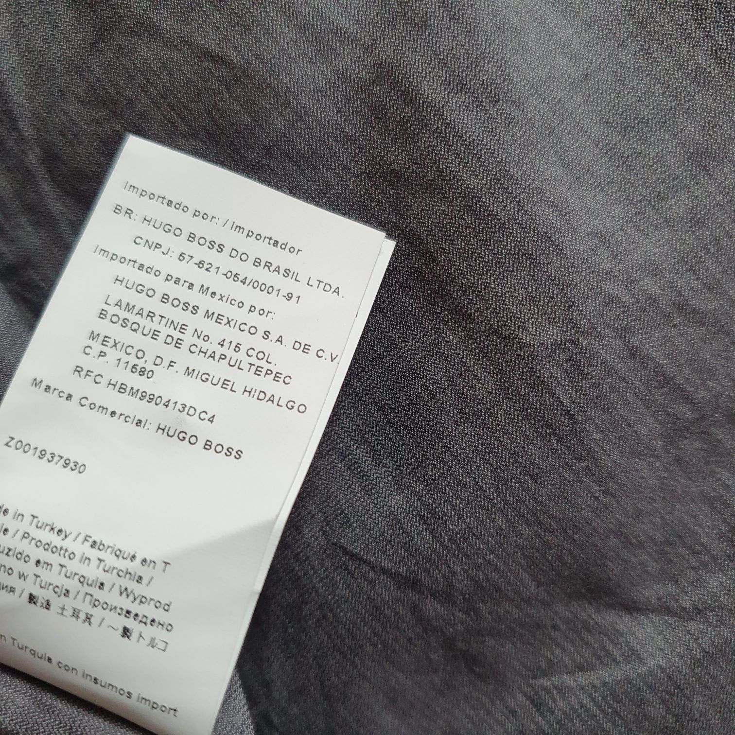 Koszula męska Hugo Boss szara bawełniana bawelna 43 / 17 L XL 40 42