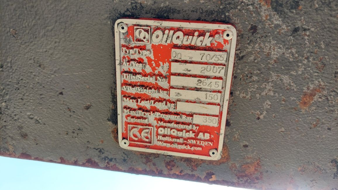 Oilquick 70 55 plyta adapter 100x70 szybkozlacze