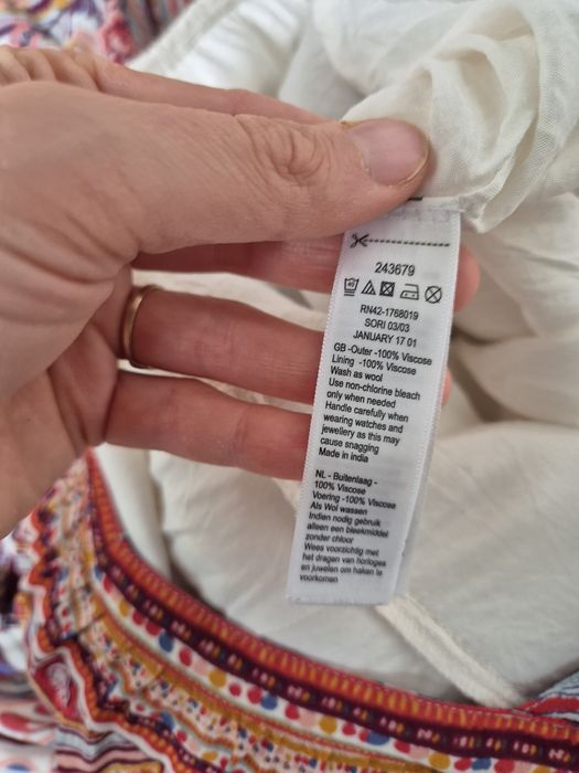 Długa sukienka na ramiączkach Monsoon S boho używana