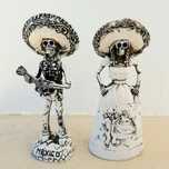 Casal de Catrinas Mexicanas feito à mão