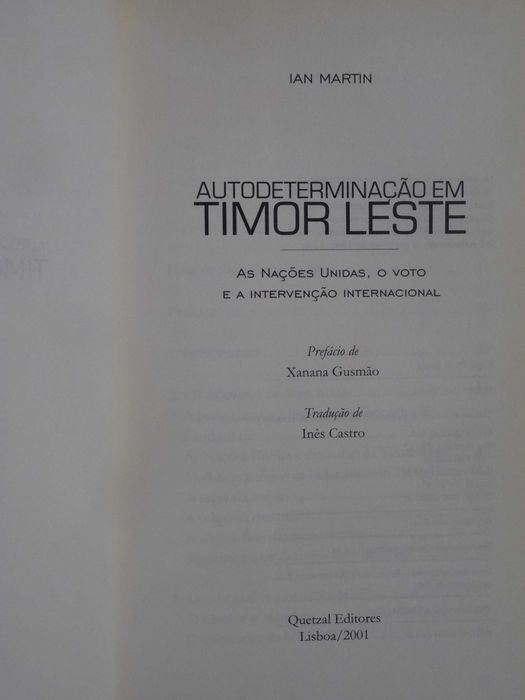 Autodeterminação em Timor Leste de Ian Martin