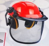 NOWY Kask ochronny pilarza do prac leśnych nauszniki