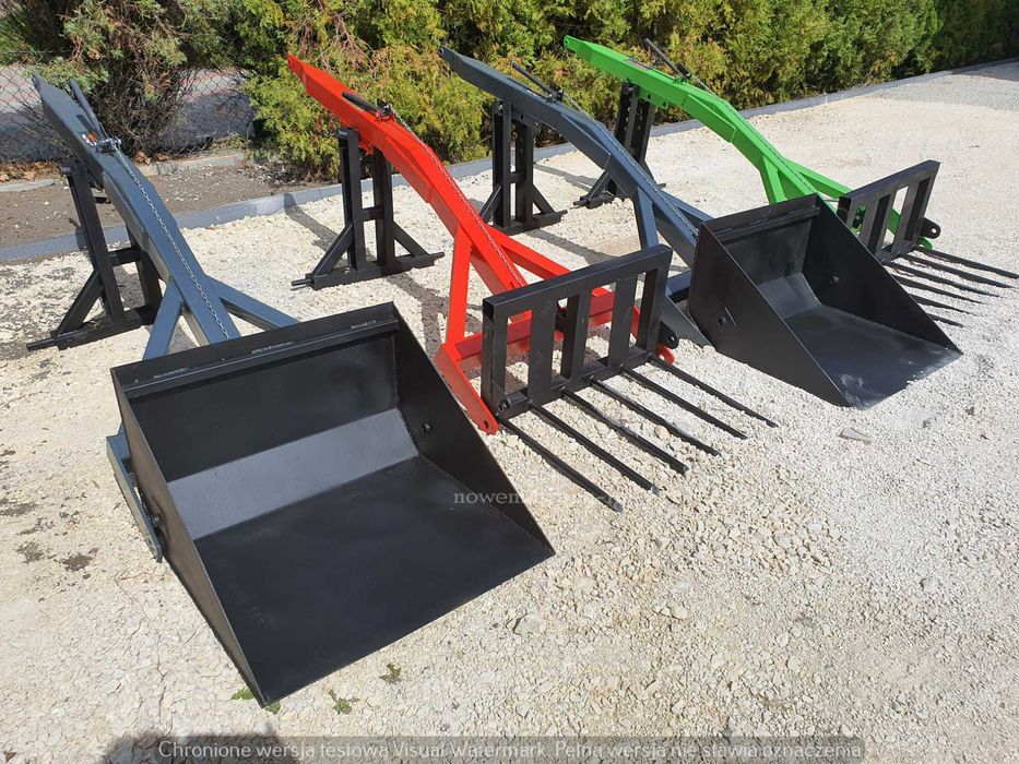 Dźwig linka na tył ciągnika łyżka / widły do tur ładowacz podnośnik