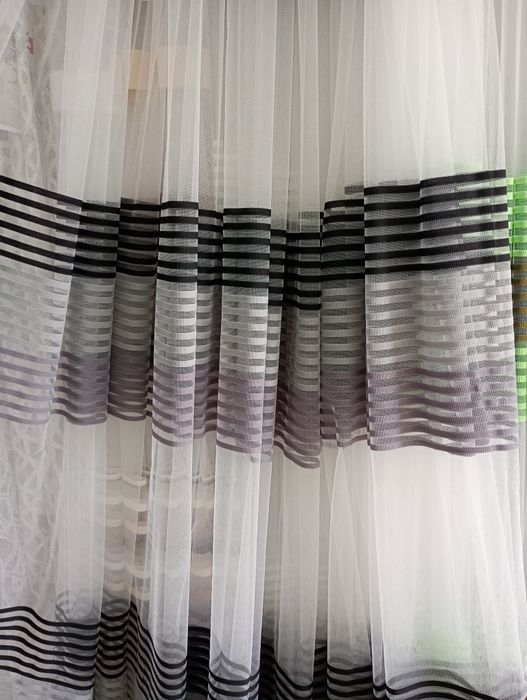 Тюль, фатин зі смужками