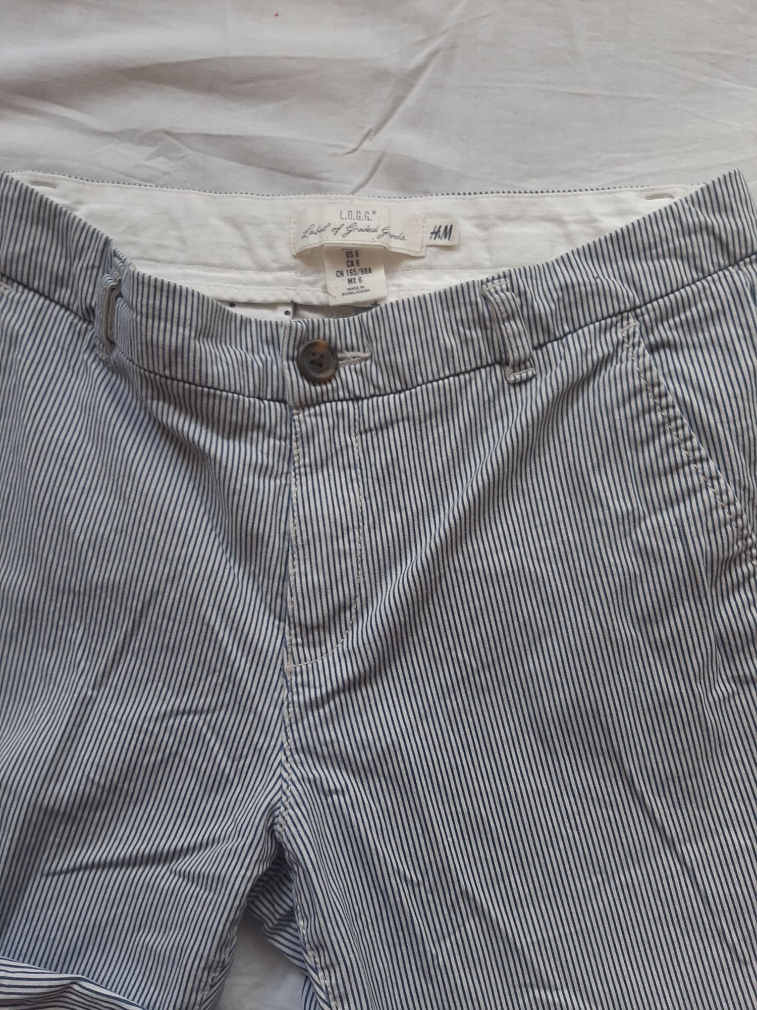 H&M spodnie w paski 164