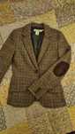 Marynarka wełniana wool H&M 34 XS burgund brąz krata SUPER CENA!