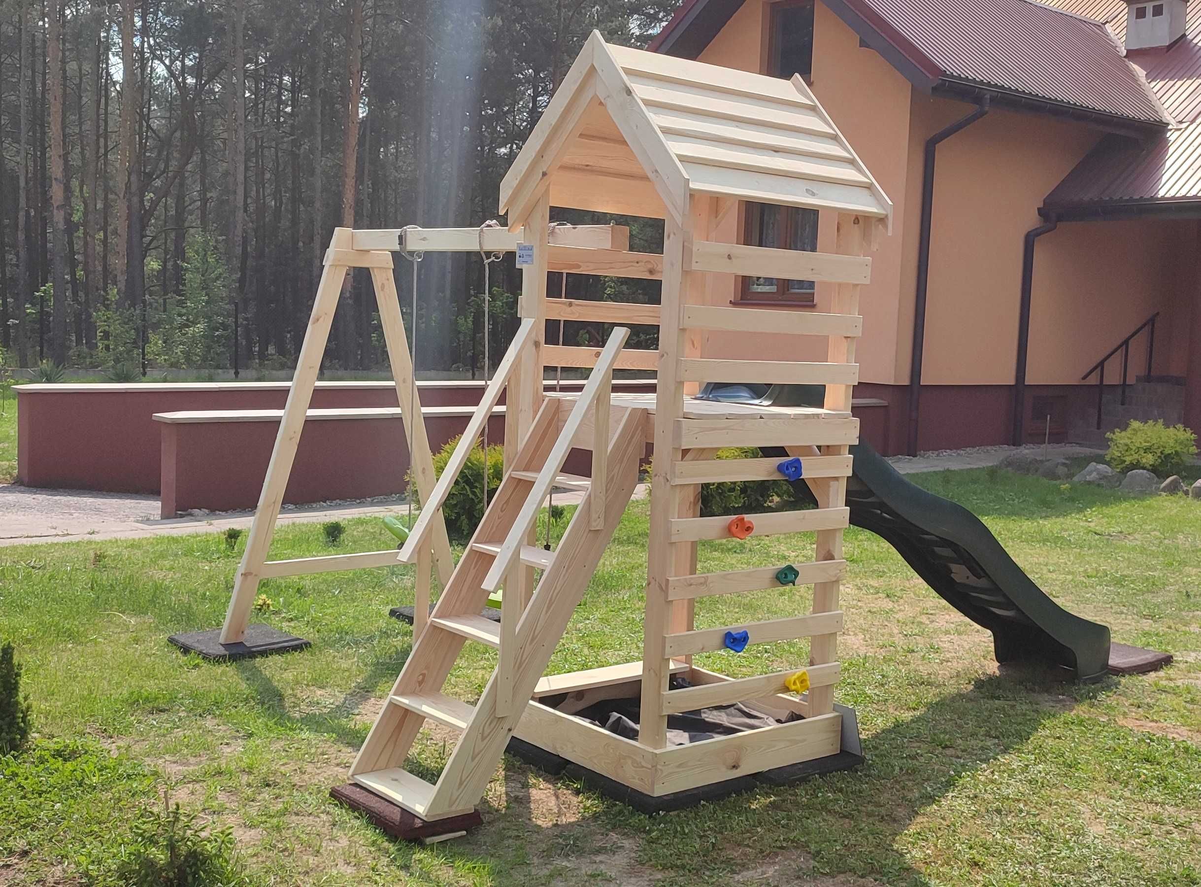 Plac zabaw "LENA" – domek, huśtawka, tablica kredowa DOSTAWA CAŁY KRAJ