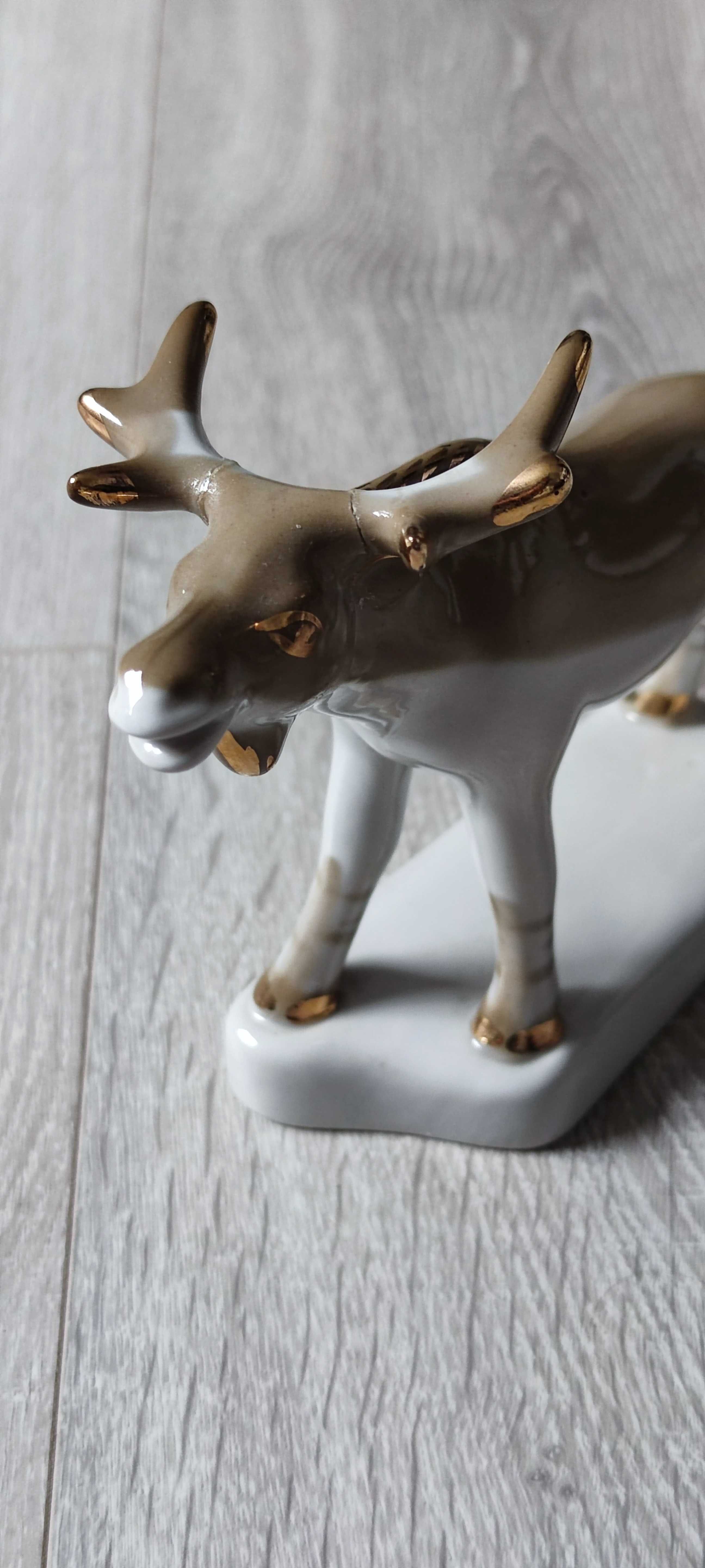 porcelanowy łoś prl