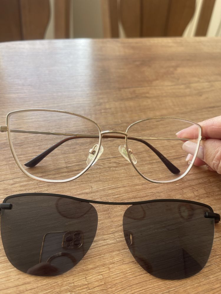 Oprawki okularowe z nakładkami słonecznymi magnes nie ray ban