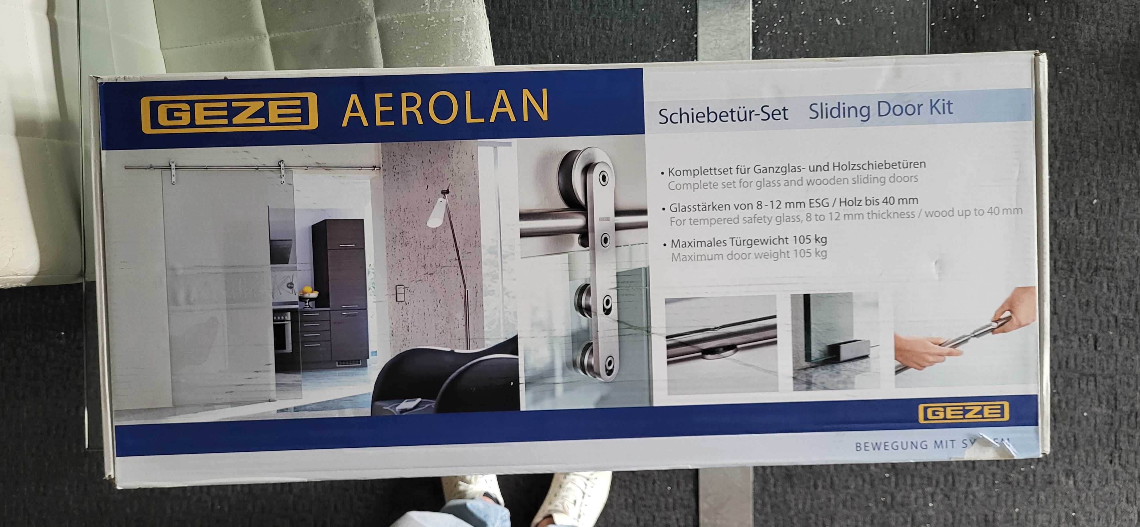 System przesuwy Geze Aerolan do skrzydła szklanego