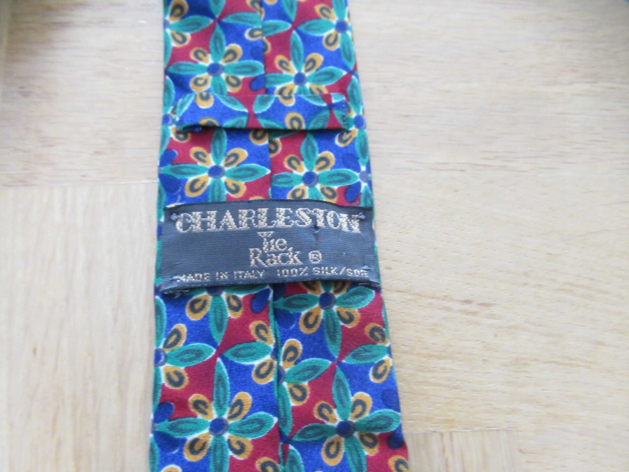 Charleston Tie Rack krawat śledzik 100% jedwab