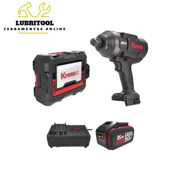KRESS Chave de Impacto 3/4" 1700Nm + 1x Bateria 6A KUB35.91 | NOVAS
