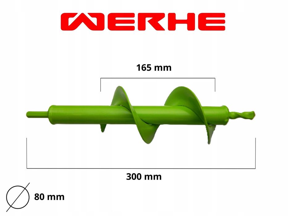 Wiertło glebowe 80x300 mm WERHE