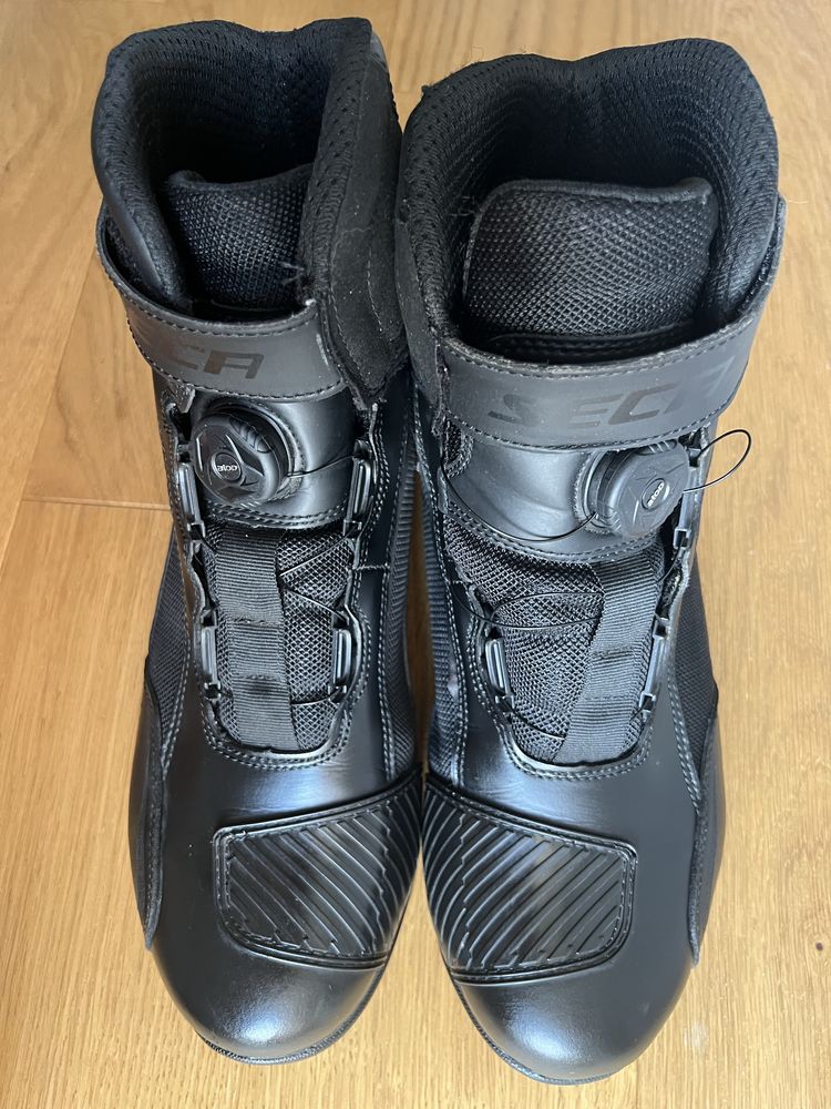 Buty motocyklowe SECA Apex Pro Black – rozmiar 45 – jak nowe